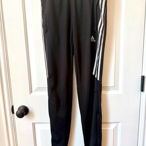 Adidas Black Joggers with White Accents
